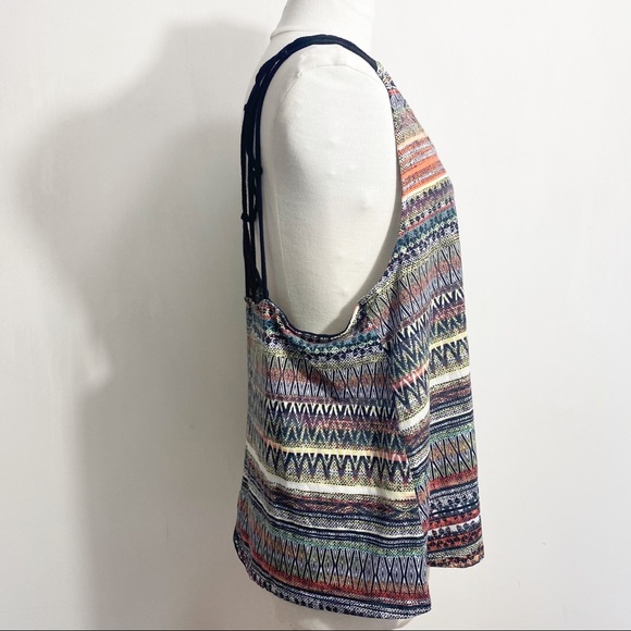 DEB Aztec stripe tank top thin caged back strap 1X - Picture 3 of 6